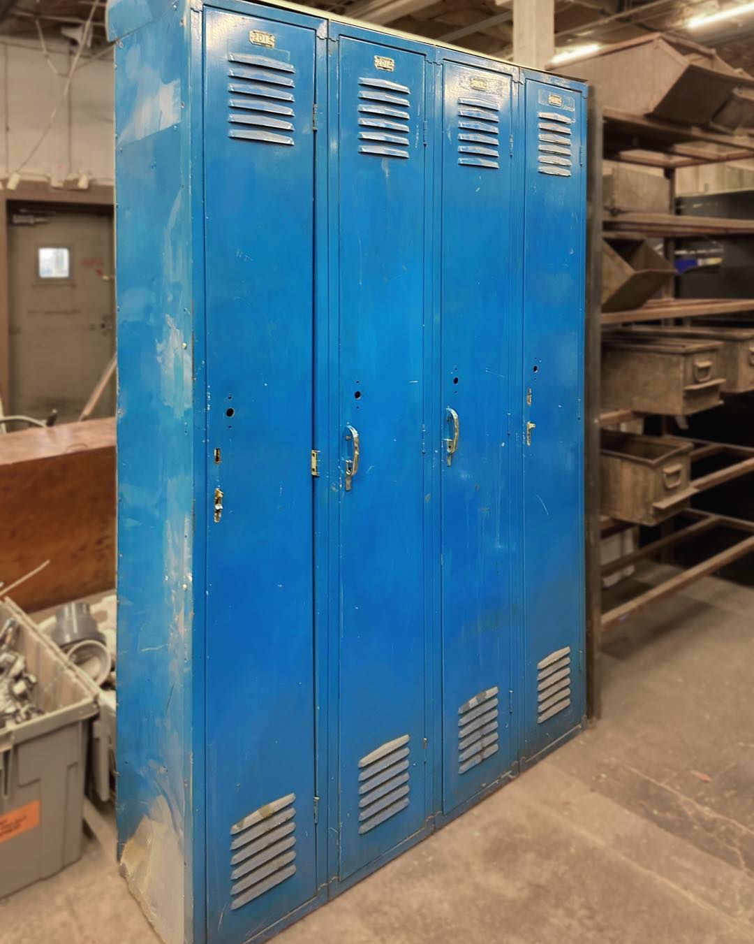 Refab - -SOLD- This bright blue block of boxes (lockers)... | Facebook
