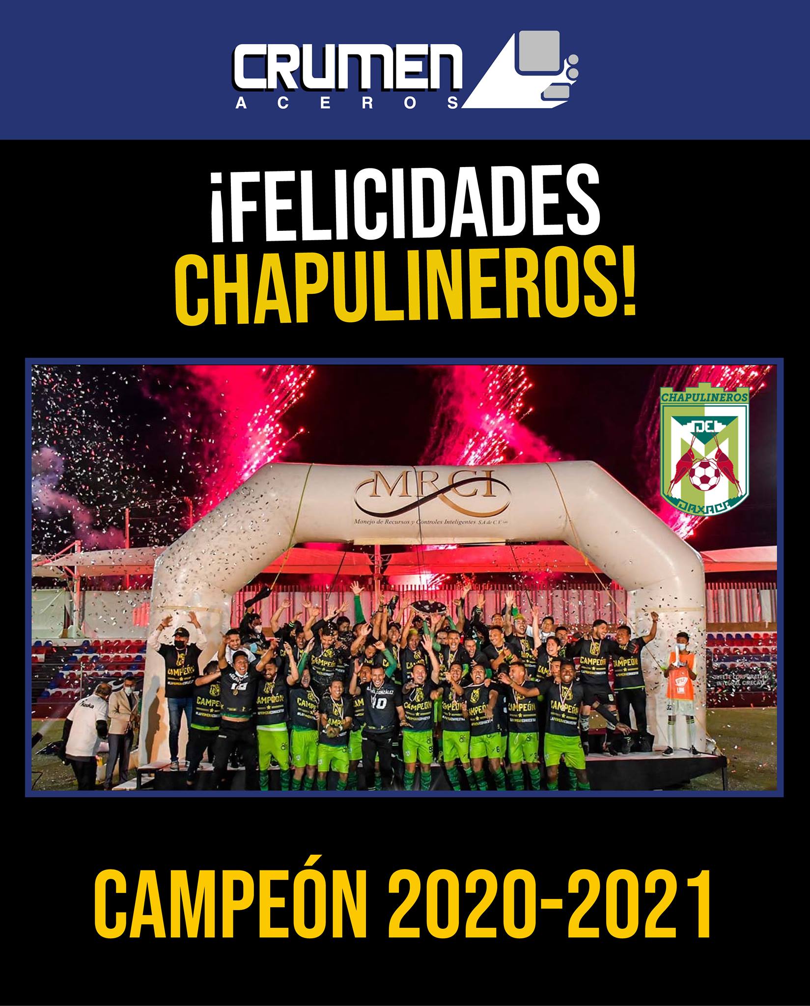 Aceros Crumen - 🥳 ¡Felicidades Club oficial Chapulineros... | Facebook