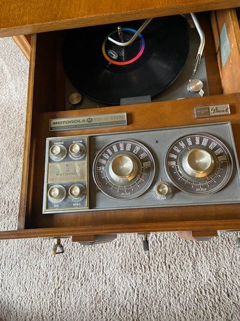 PRICELESS VINTAGE MID-CENTURY DREXEL CONSOLE (MOTOROLA RECORD & RADIO ...