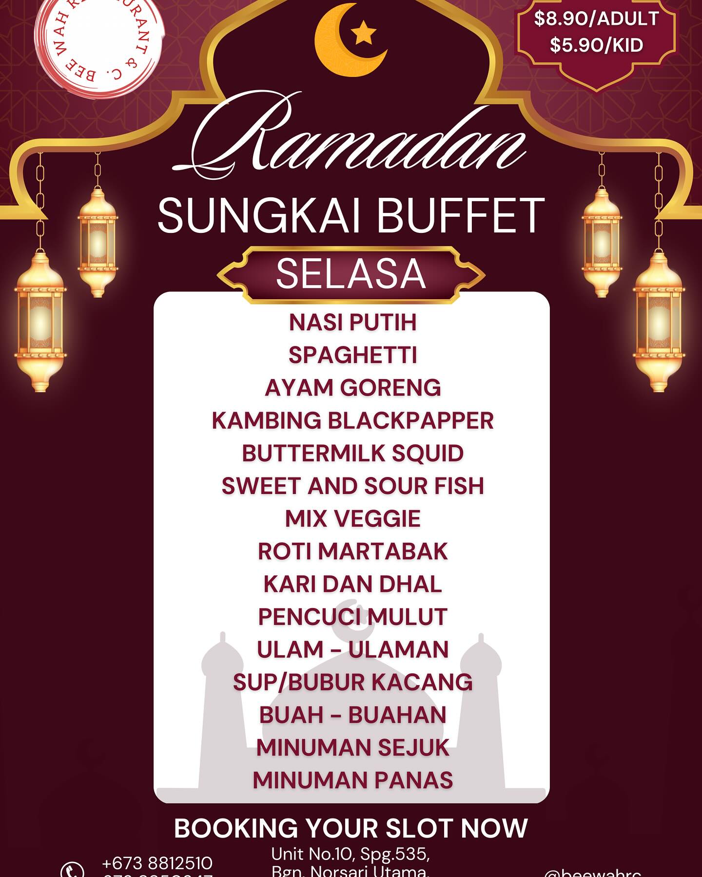 Bee Wah Restaurant & Catering | Bandar Seri Begawan