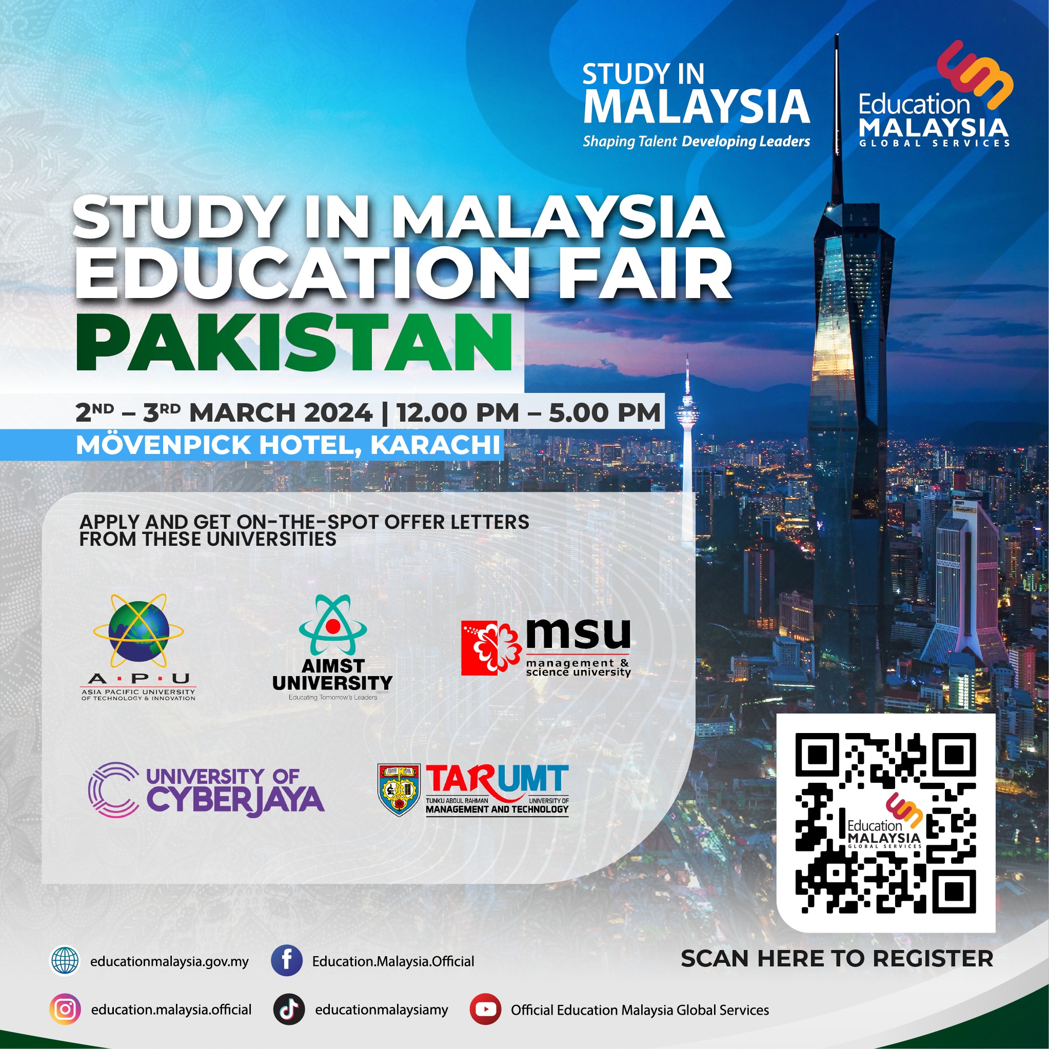 Education - #StudyinMalaysia 🇲🇾 Hello Pakistan! Join us at the STUDY IN ...