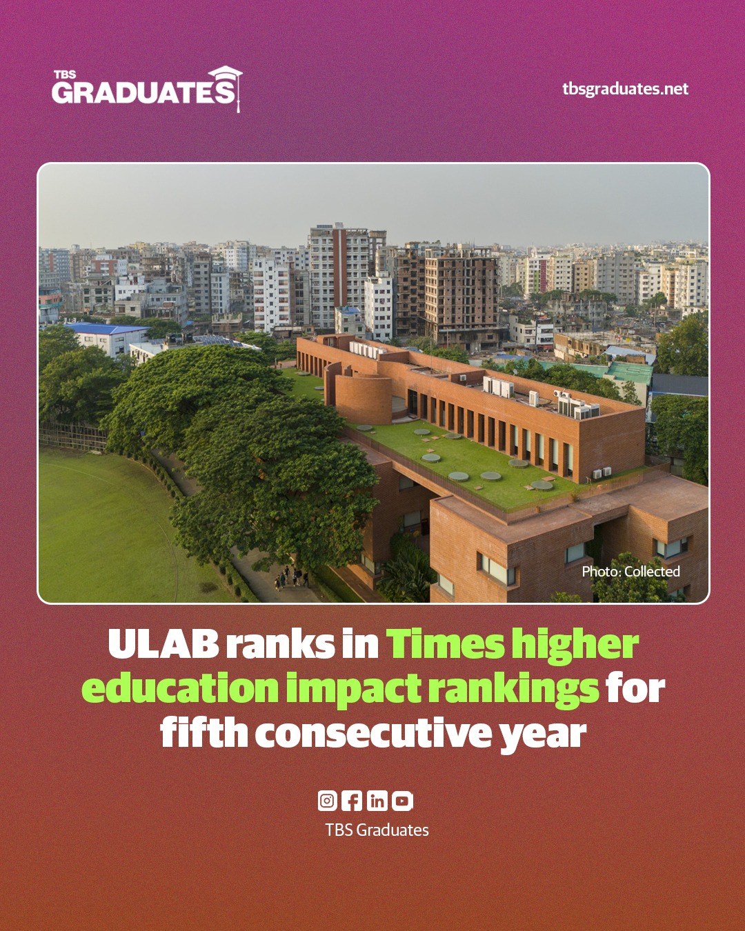 TBS - The University of Liberal Arts Bangladesh (ULAB) has once again ...