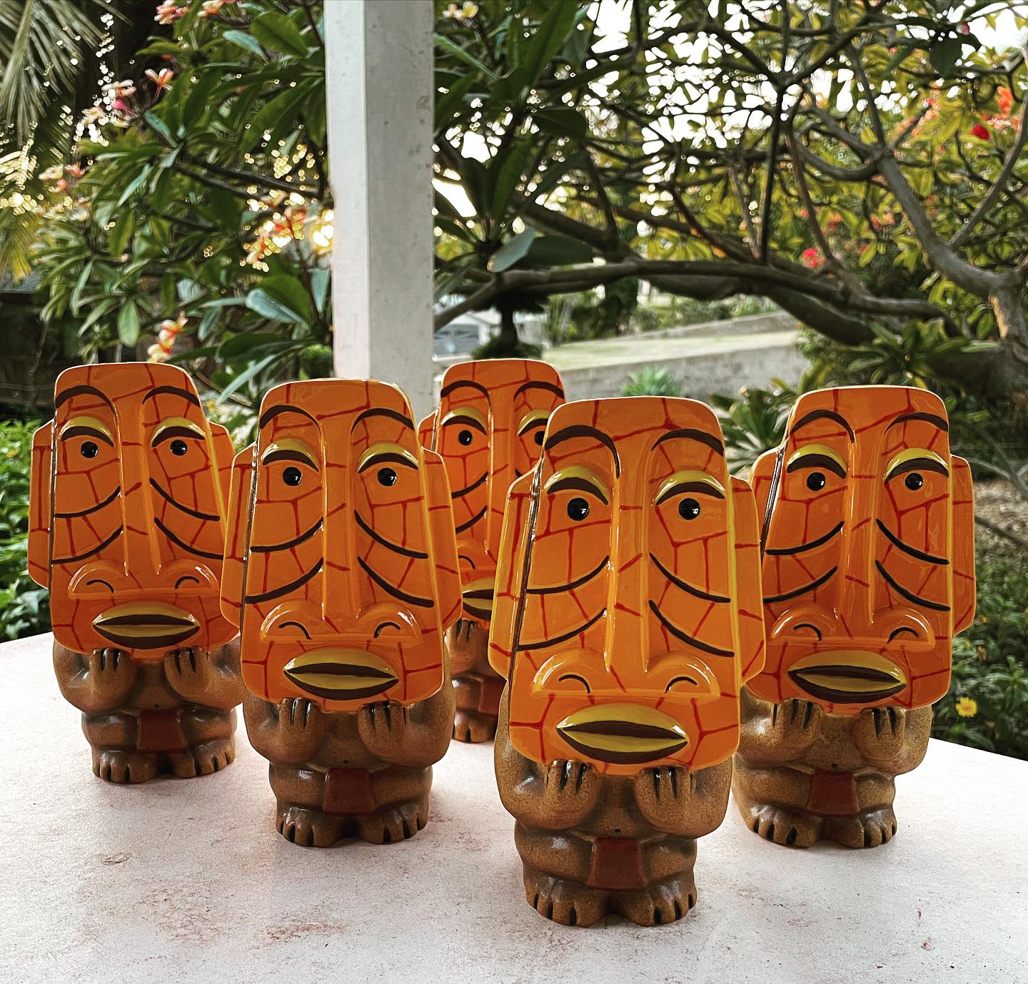 Shag and Tiki Farm mug collection from 2000