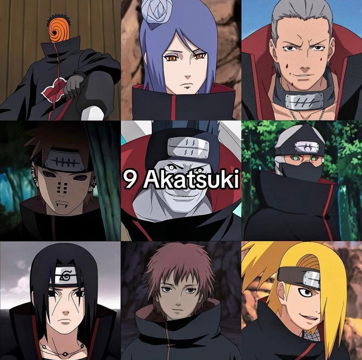 Naruto🥀 $1 11T 9 Akatsuki ο O 深金人 ح 학을 主 ful O survivors 火
