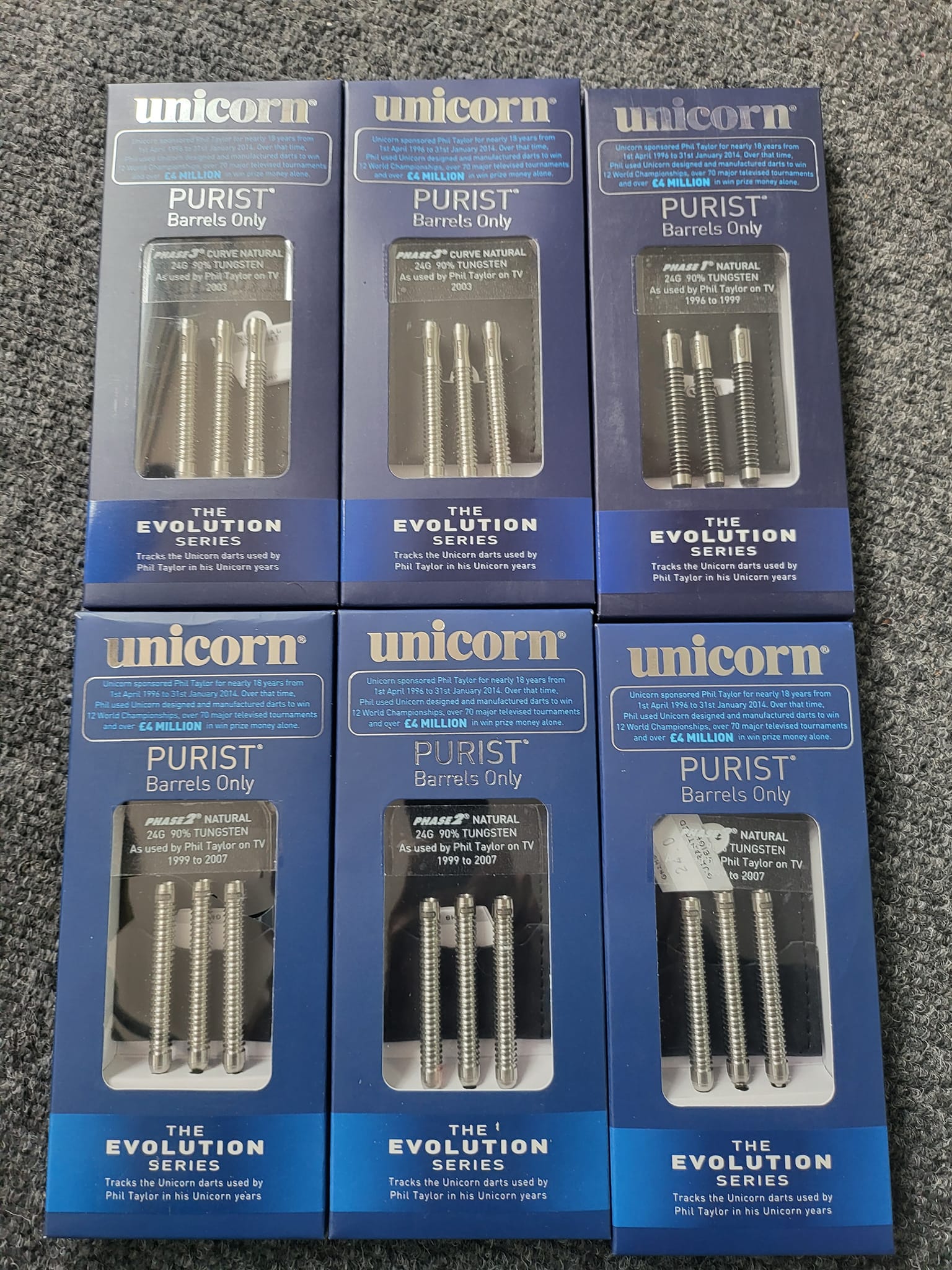 What are Phil Taylor Unicorn Silver Stars darts worth?