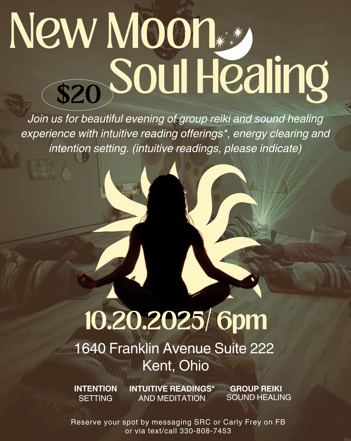 New Moon Reiki and Sound Bath (group experience)