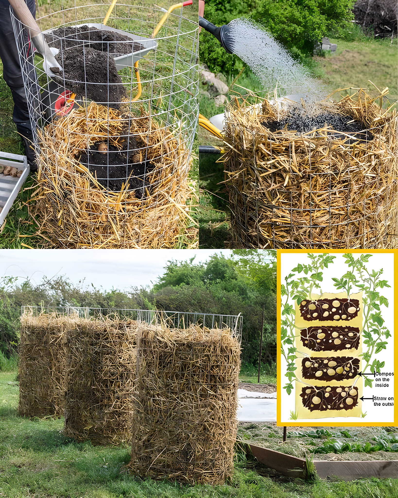 Potato Growing Cylinder Wire How To Grow Potatoes In A Wire Cage (with