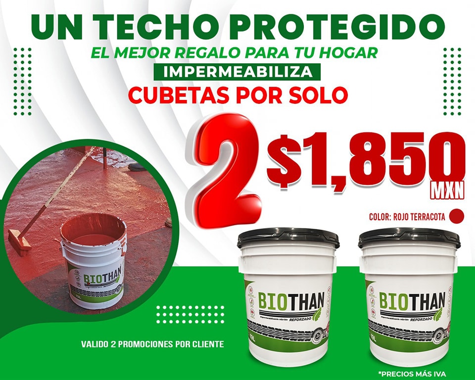 Biothan - 🔥 ¡OFERTÓN IMPERDIBLE! 🔥 🏠 2 cubetas de IMPERMEABILIZANTE 12 ...