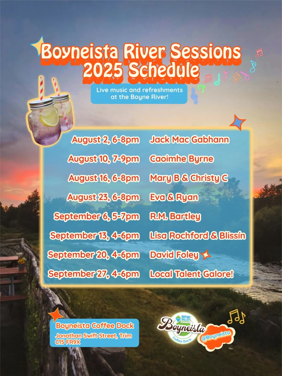 The Boyneista River Sessions... - Boyneista Coffee Dock Trim | Facebook