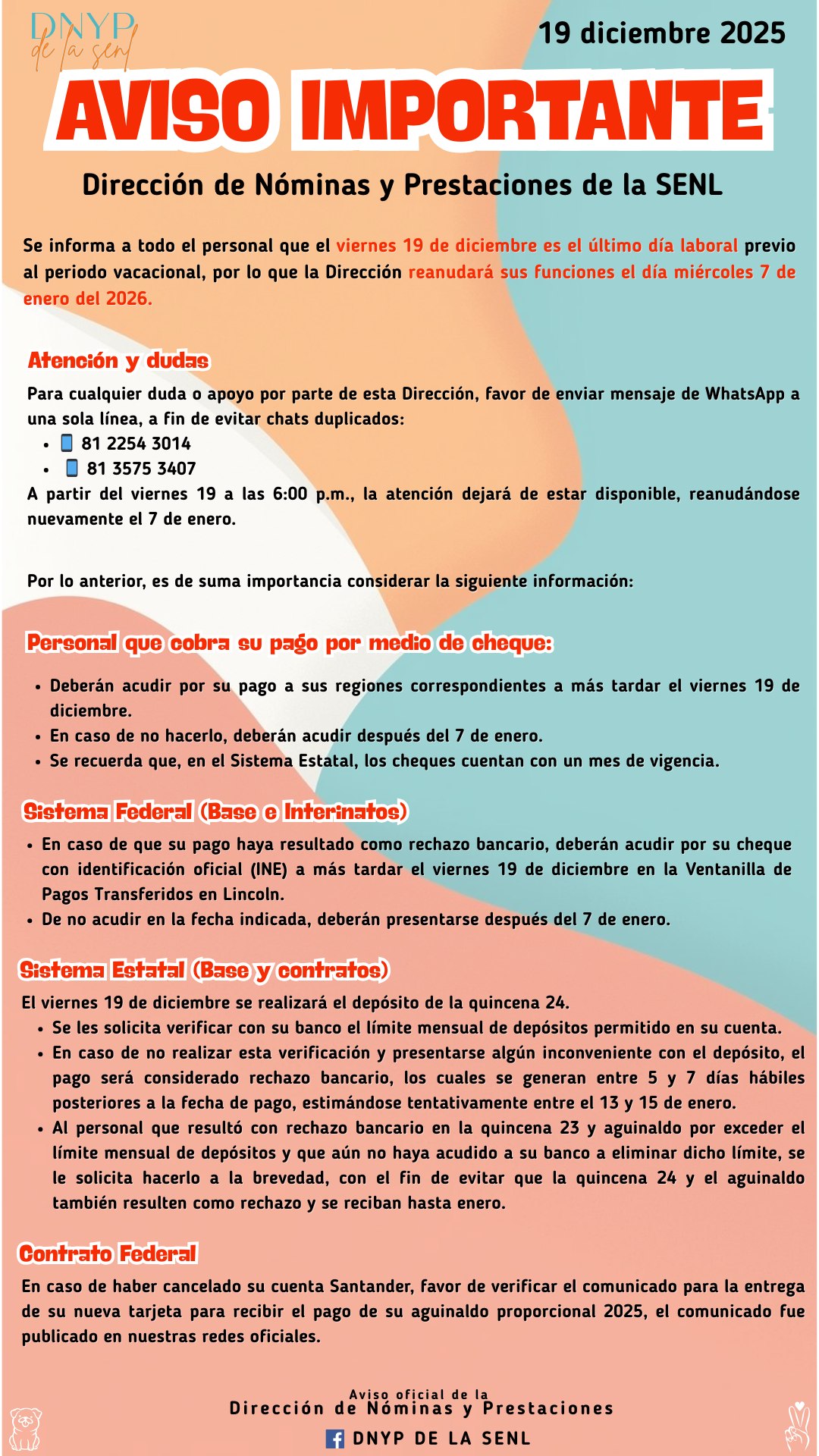 DNYP de la SENL - Interinato Estatal Consulta de pagos –... | Facebook