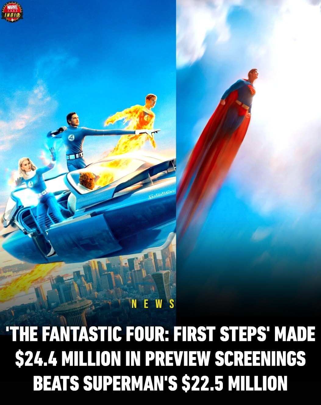 Marvel - 'THE FANTASTIC FOUR: FIRST STEPS' made $24.4 million in ...
