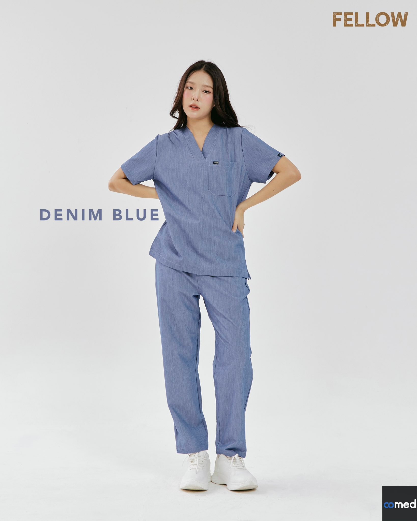Comed.scrub - FELLOW | DENIM BLUE สีขายดีตลอดกาลของรุ่น Fellow สินค้า ...