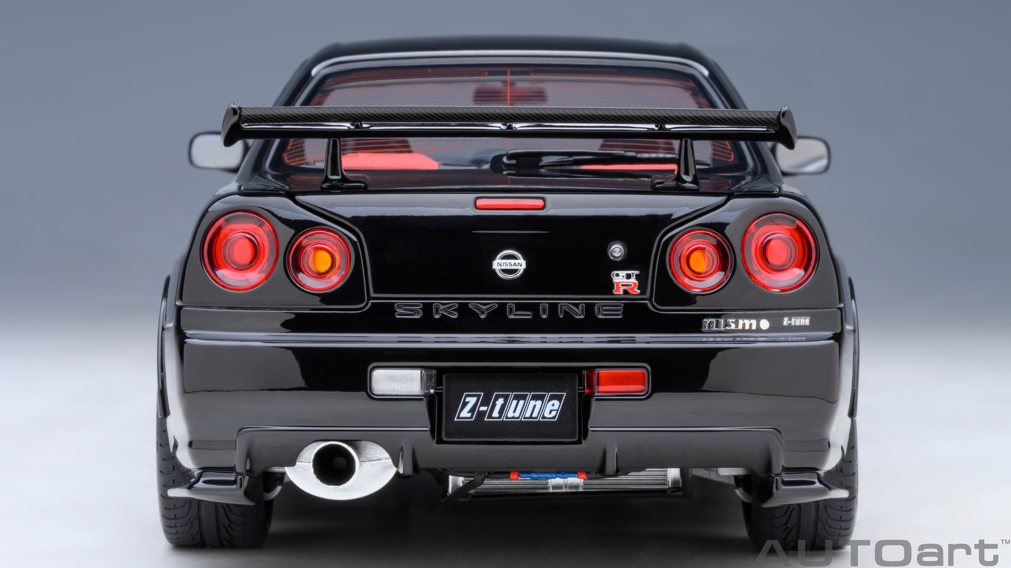 1:18 NISMO R34 GT-R Z-TUNE(MIDNIGHT PURPLE III). Item No. 77464.