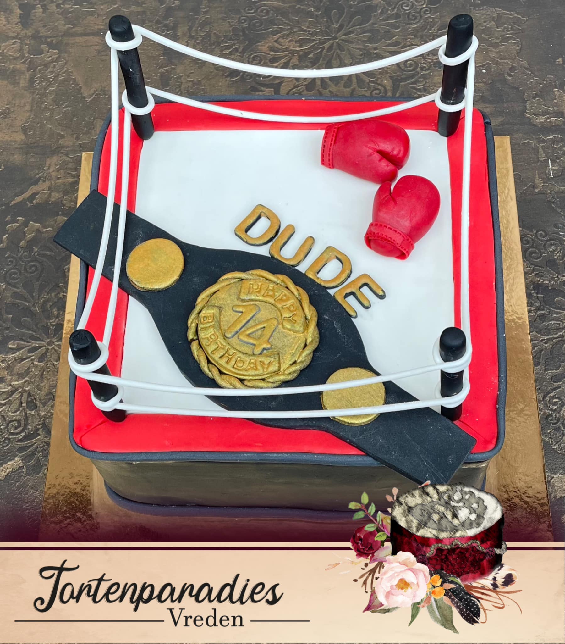 Eine Boxring Torte zum Geburtstag 🥊🥊 Alles gute zum Geburtstag Dudi 🎈 #geburtstag #boxer #boxen #boxring #Geburtstag #Cake