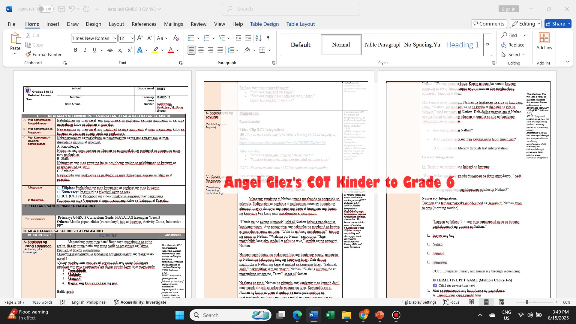 COT LESSON PLAN WITH PPT all subjects | COT ENGLISH 6 Q4 | Facebook