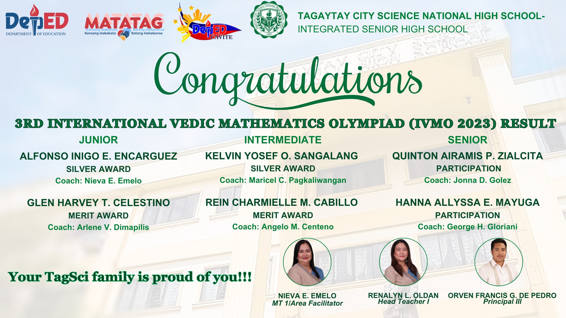 Warmest accolades to the student award recipients of the 3rd ...