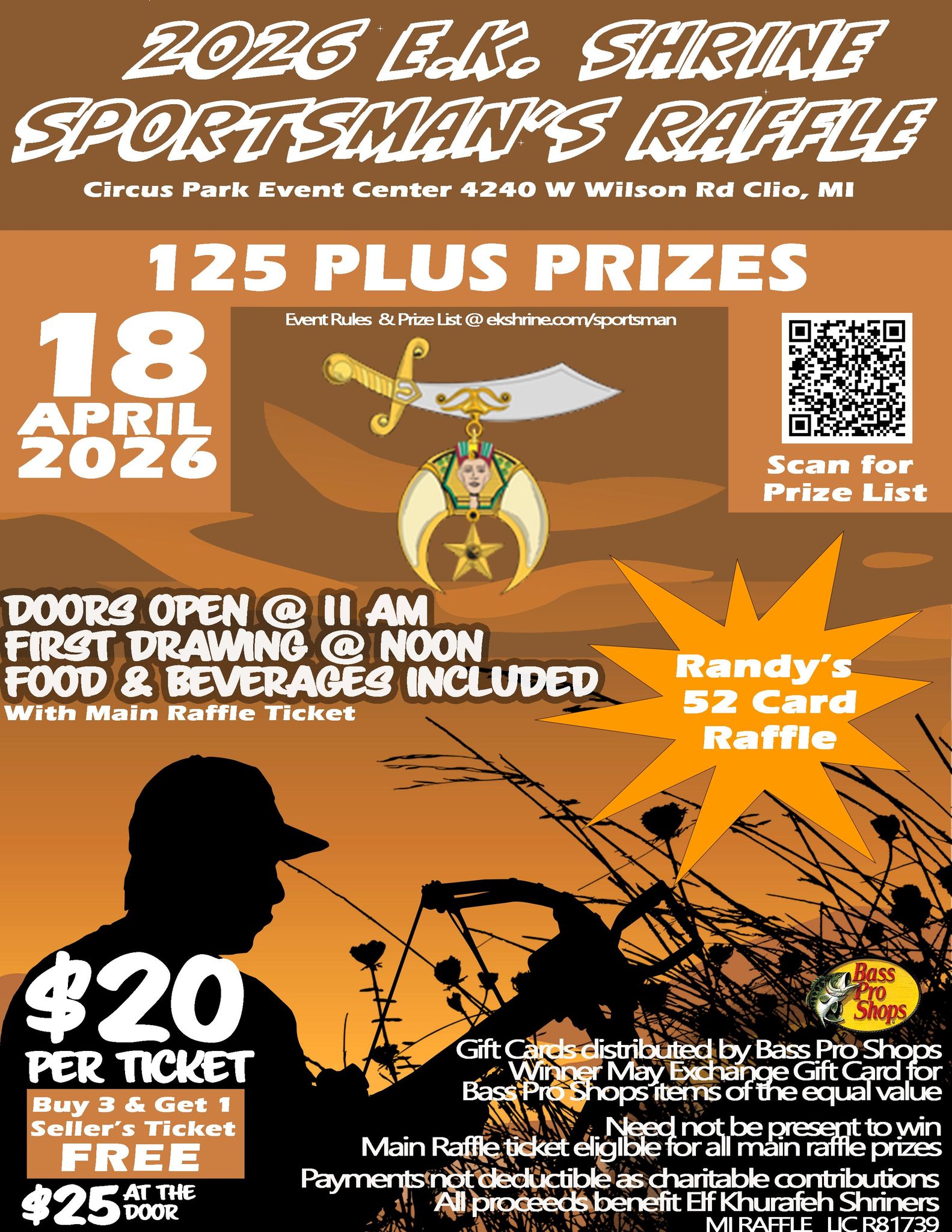 2026 EK Shrine Sportsman’s Raffle