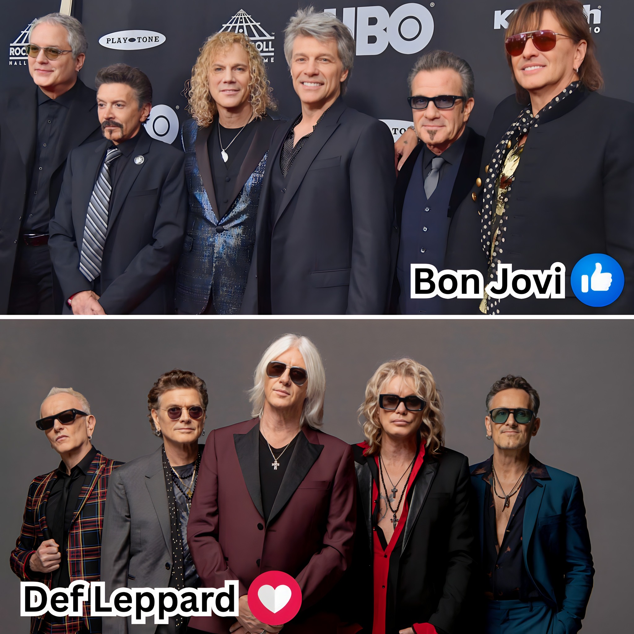 Bon Jovi and Def Leppard: 80s arena rock legends