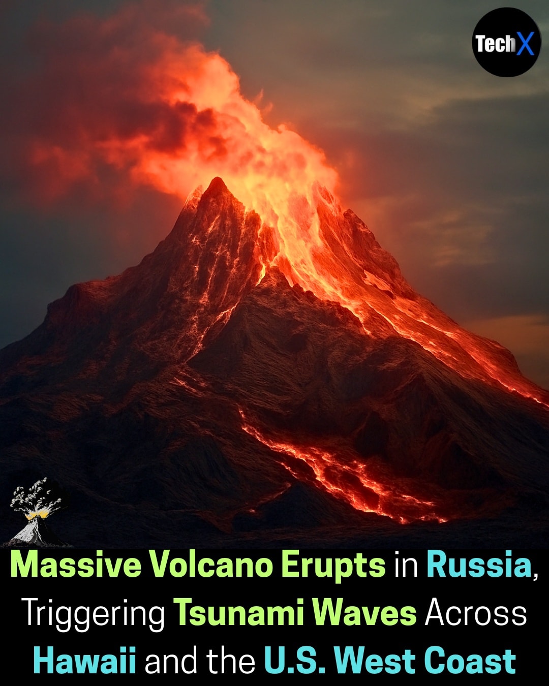 Tech - 🌋🇷🇺 Earthquake Triggers Volcanic Eruption in Russia’s Far East A ...