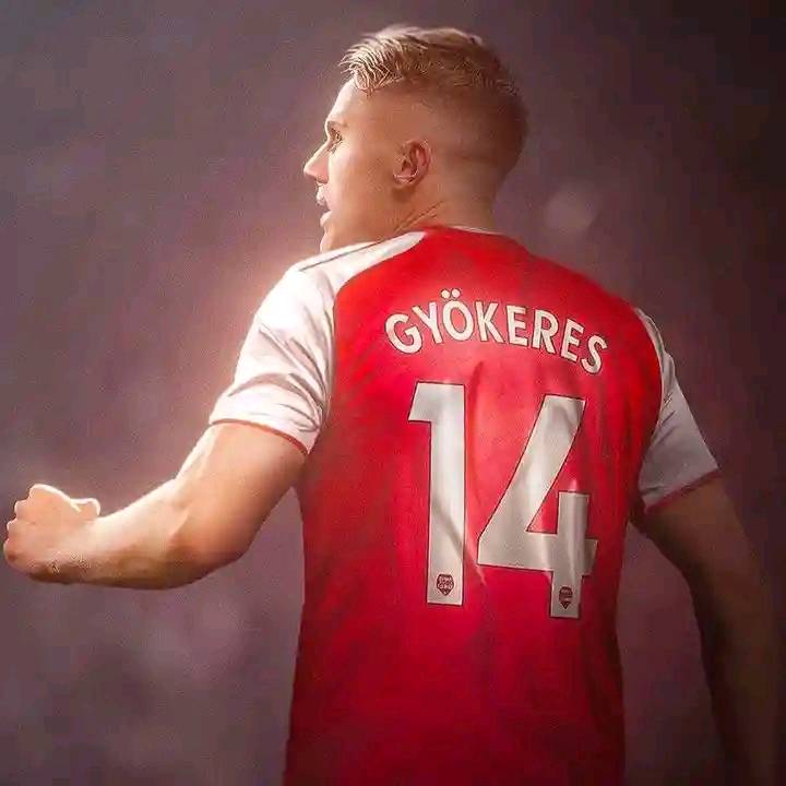 Viktor Gyokeres to wear Arsenal's number 14 shirt
