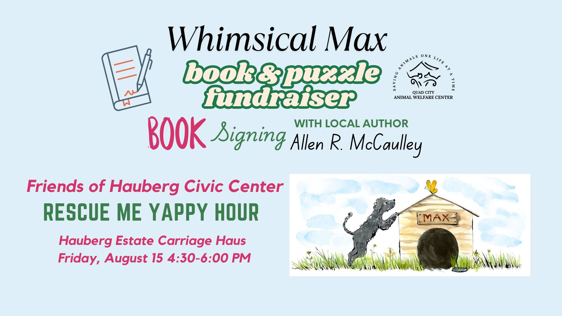 Whimsical Max Book Signing Fundraiser
