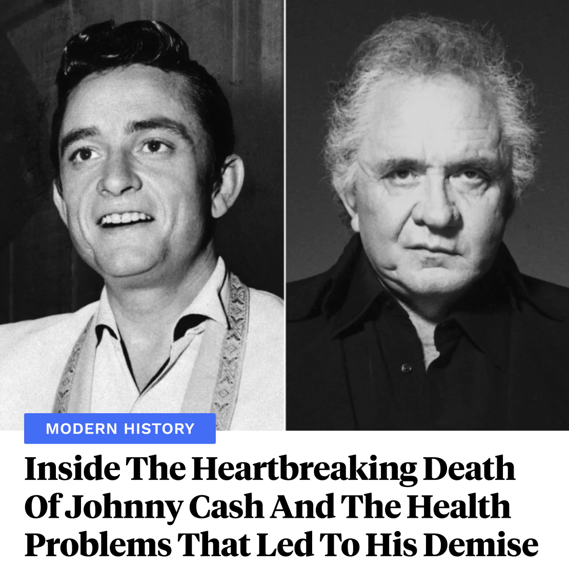 Johnny Cash's death in 2003 came after... - History Revealed | Facebook