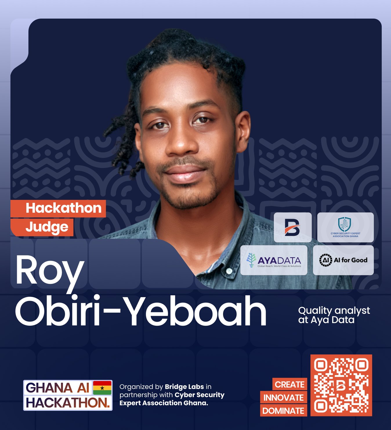 Bridge Labs - Meet the Judges for the Ghana AI Hackathon!... | Facebook