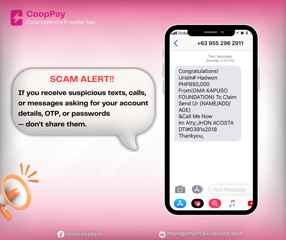 One - ⚠️ Stay Alert, CoopPay Users! Scammers are everywhere — don’t ...