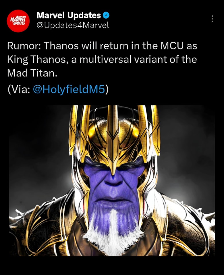 Marvel Updates - Rumor: Thanos will return in the MCU as...