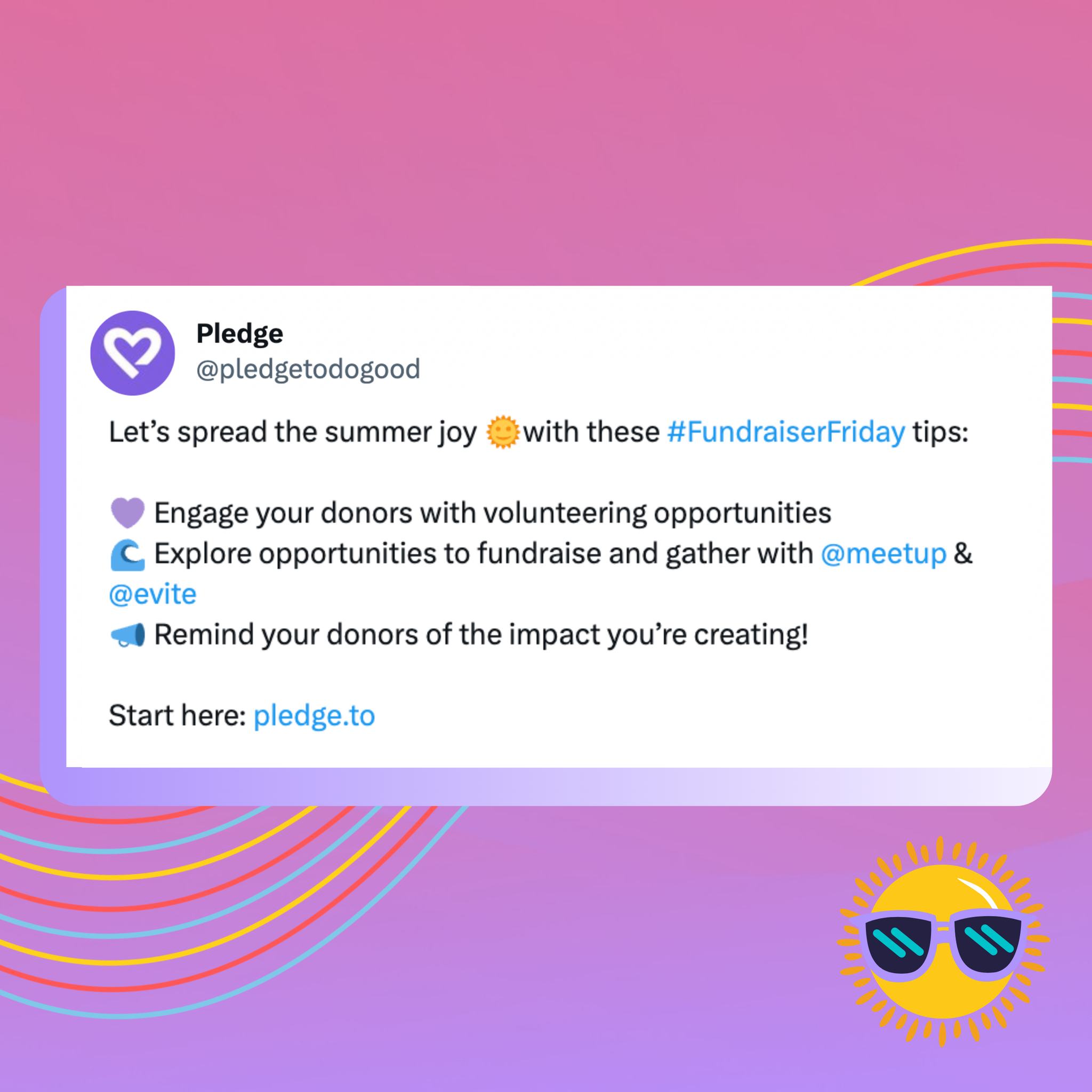 Happy Summer Friday, Pledge Fam! Here... - Pledge Fundraising | Facebook