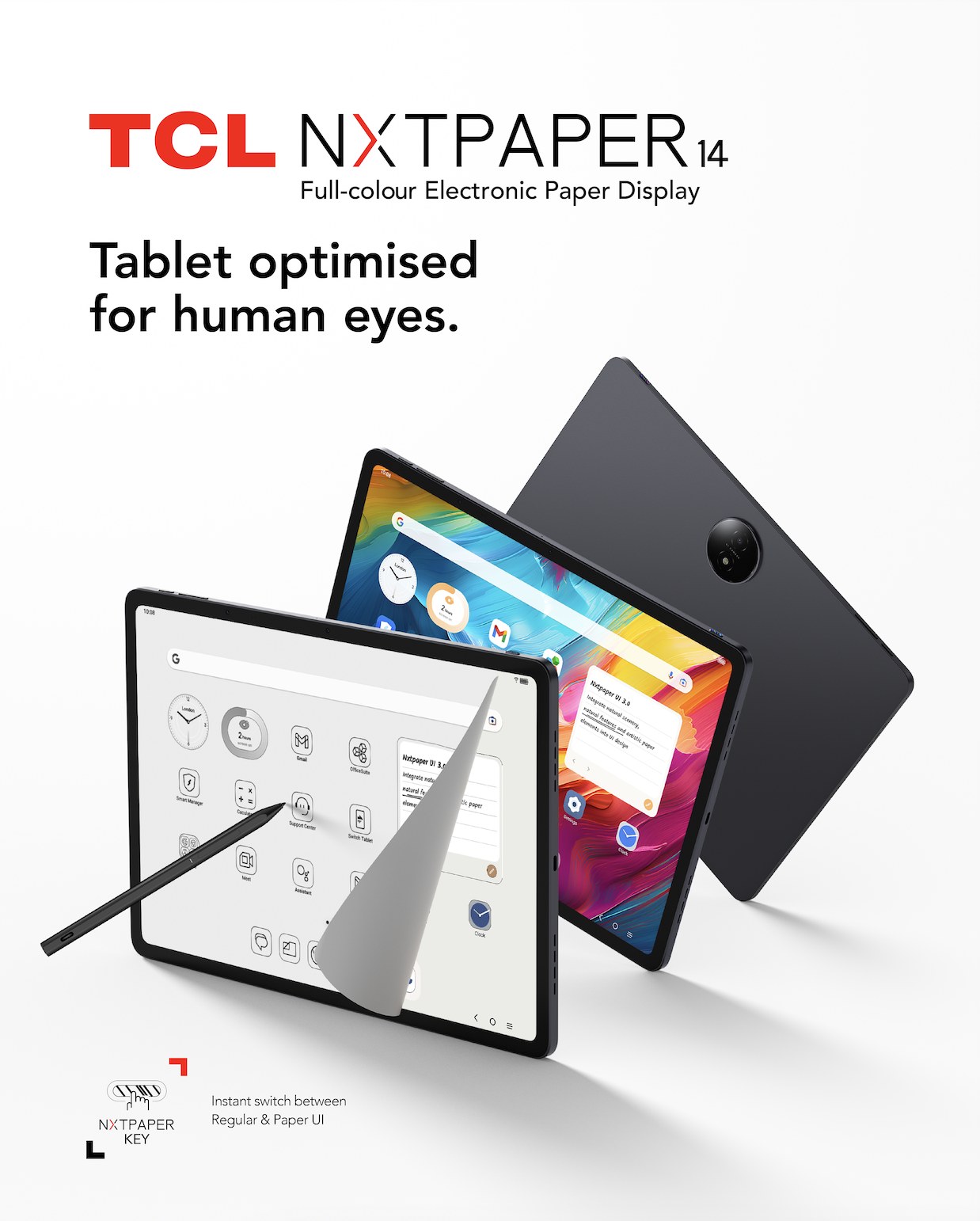 TCL NXTPAPER 14 tablet with paper-like display