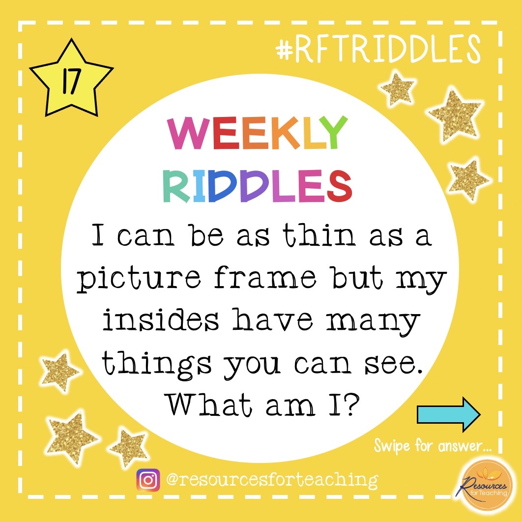 RIDDLES OF THE WEEK! 🤗 Share... - Resources for Teaching | Facebook