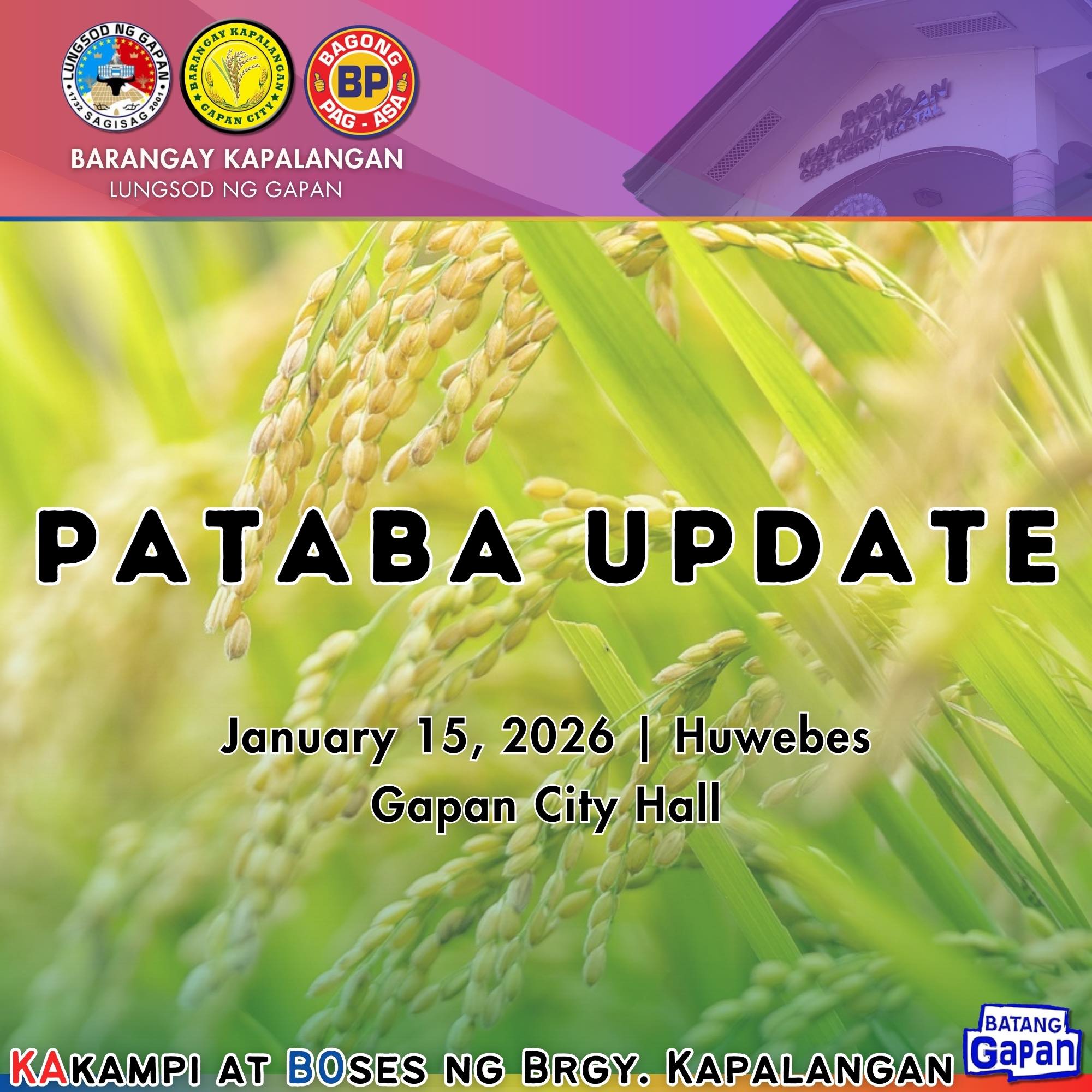 📣 ANNOUNCEMENT - PATABA... - Kapitan Kabo - Brgy. Kapalangan | Facebook