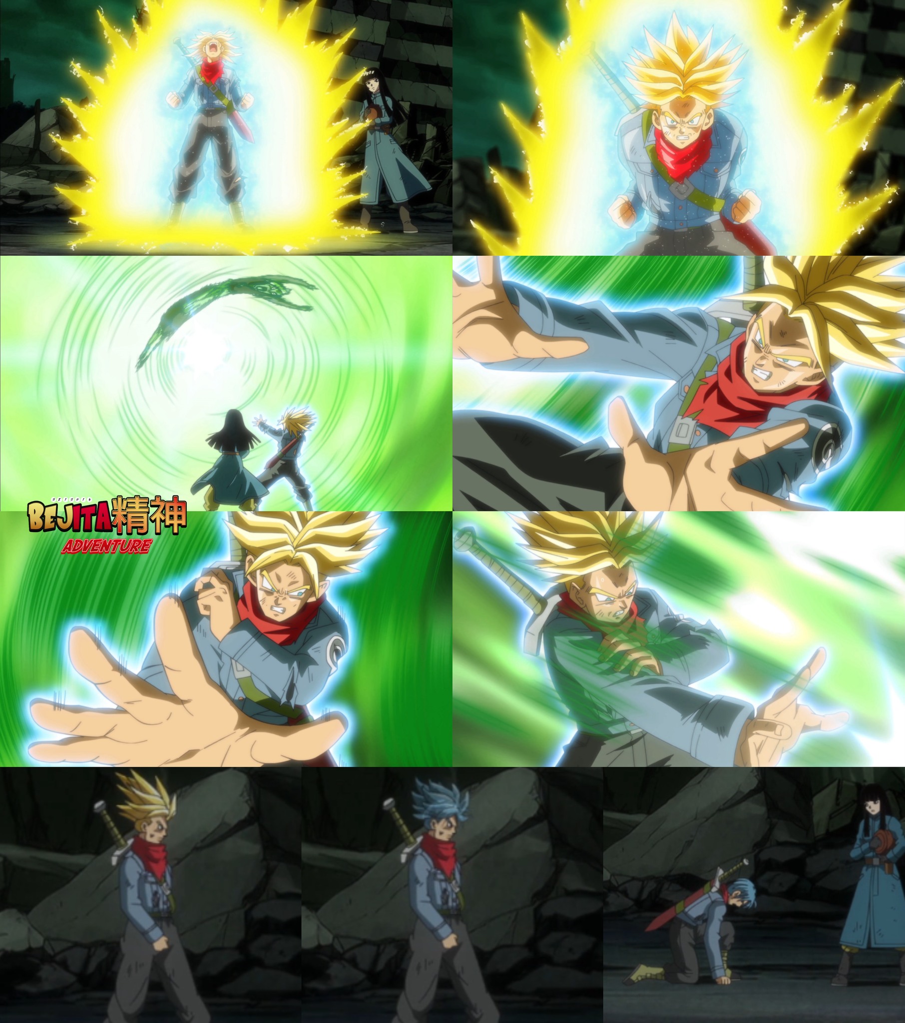 Bejita - Trunks SSJ Rage durante el mafuba. 🐲🌪️ Nota: En el manga Goku ...