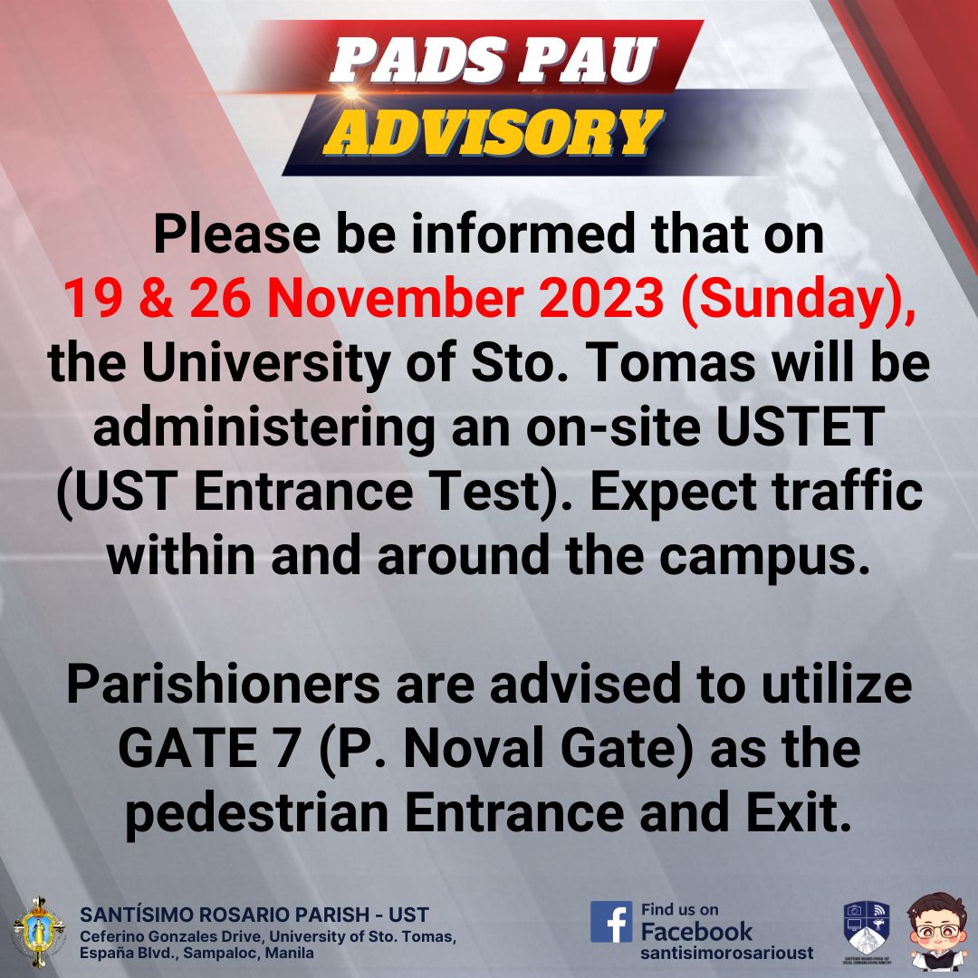 Mga ka-Santisimo, please... - Santísimo Rosario Parish - UST