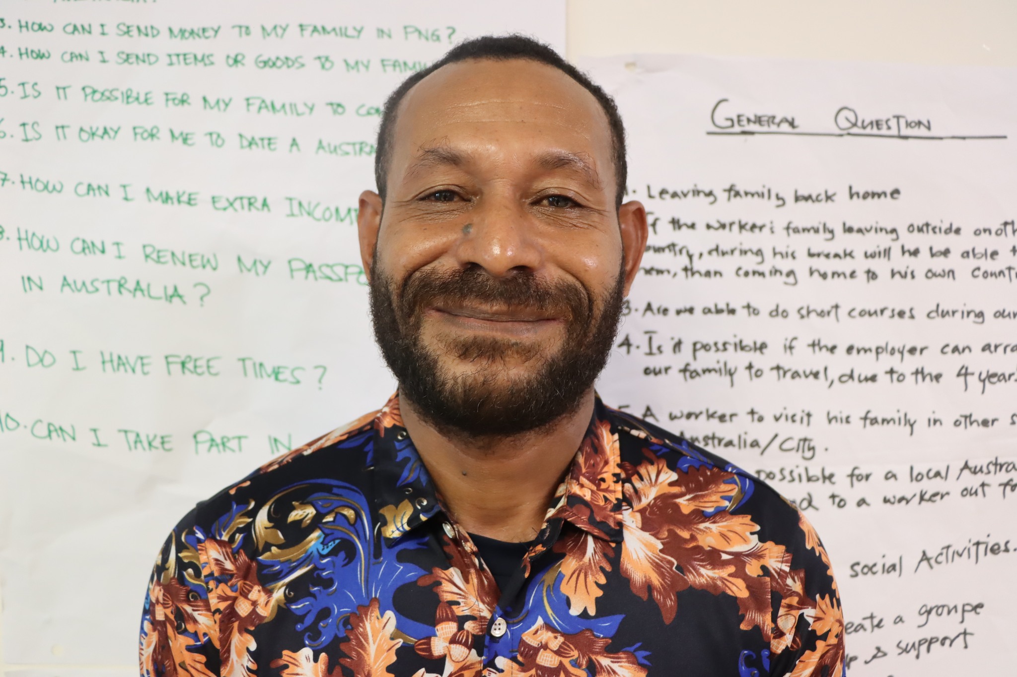 PNG - Pictured is 34 year old Moses Phillip. He is standing in front of ...