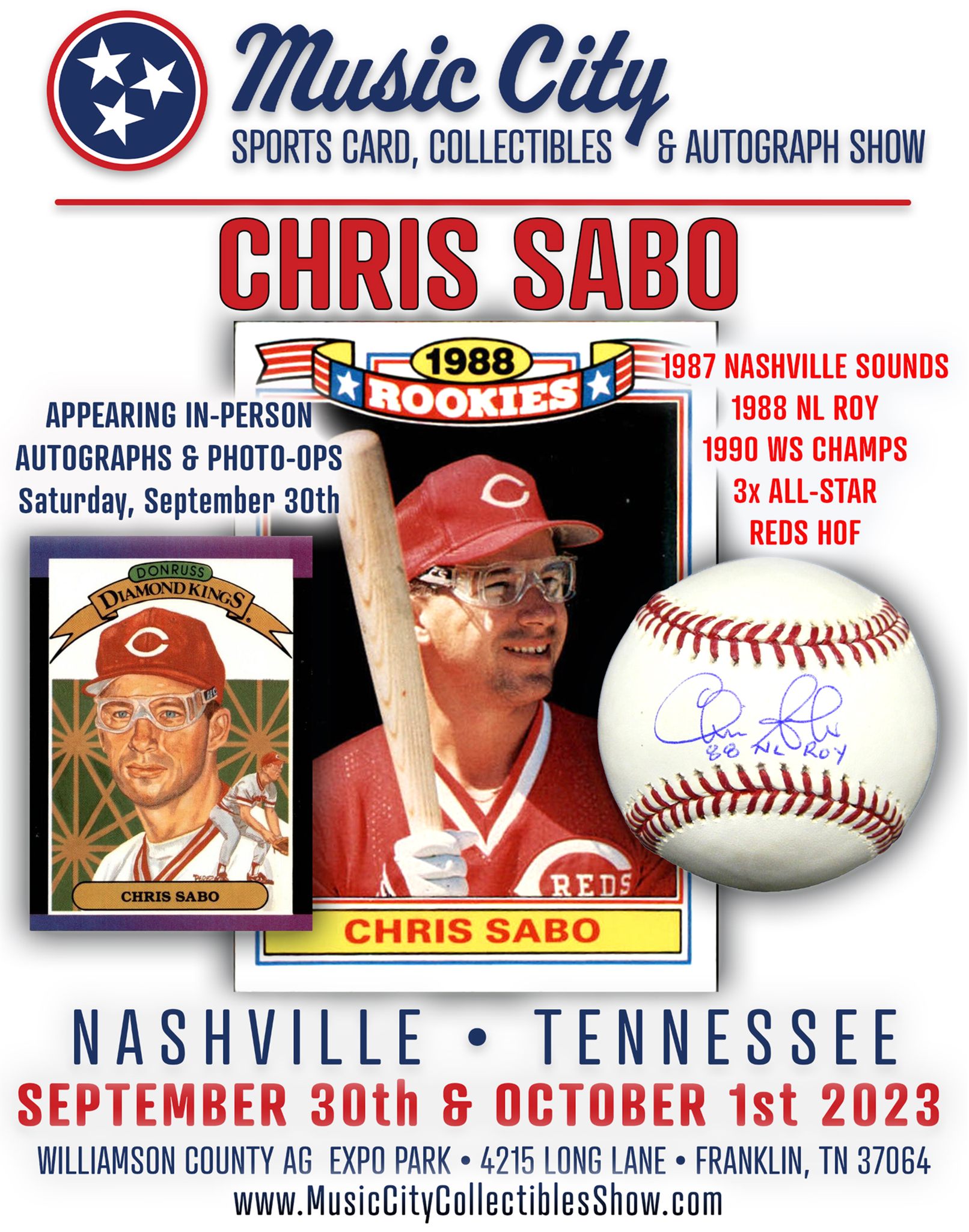 Chris Sabo Cincinnati Reds Signed 8X10 Colored Framed Photo 