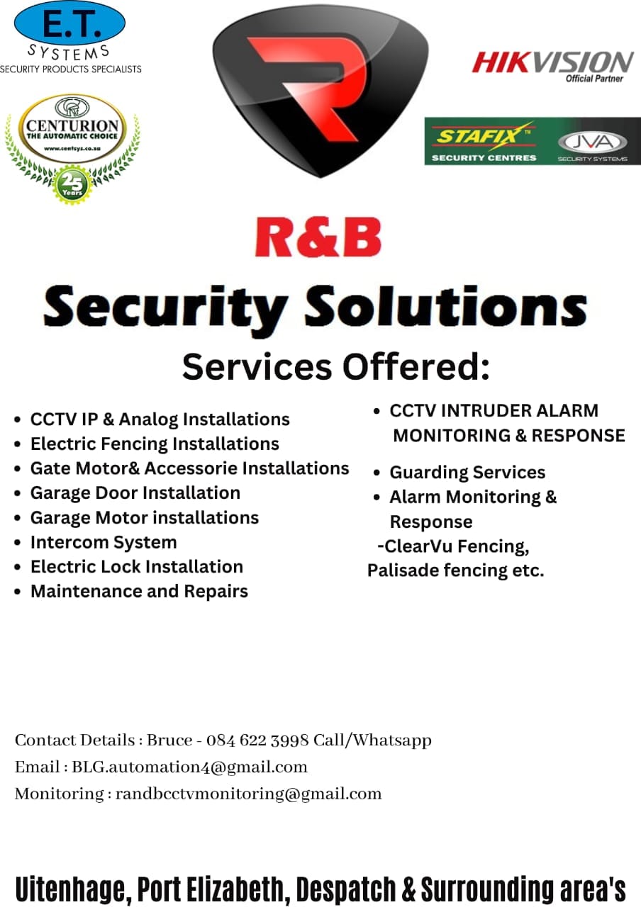 R&B Security Solutions - PtyLtd | Port Elizabeth