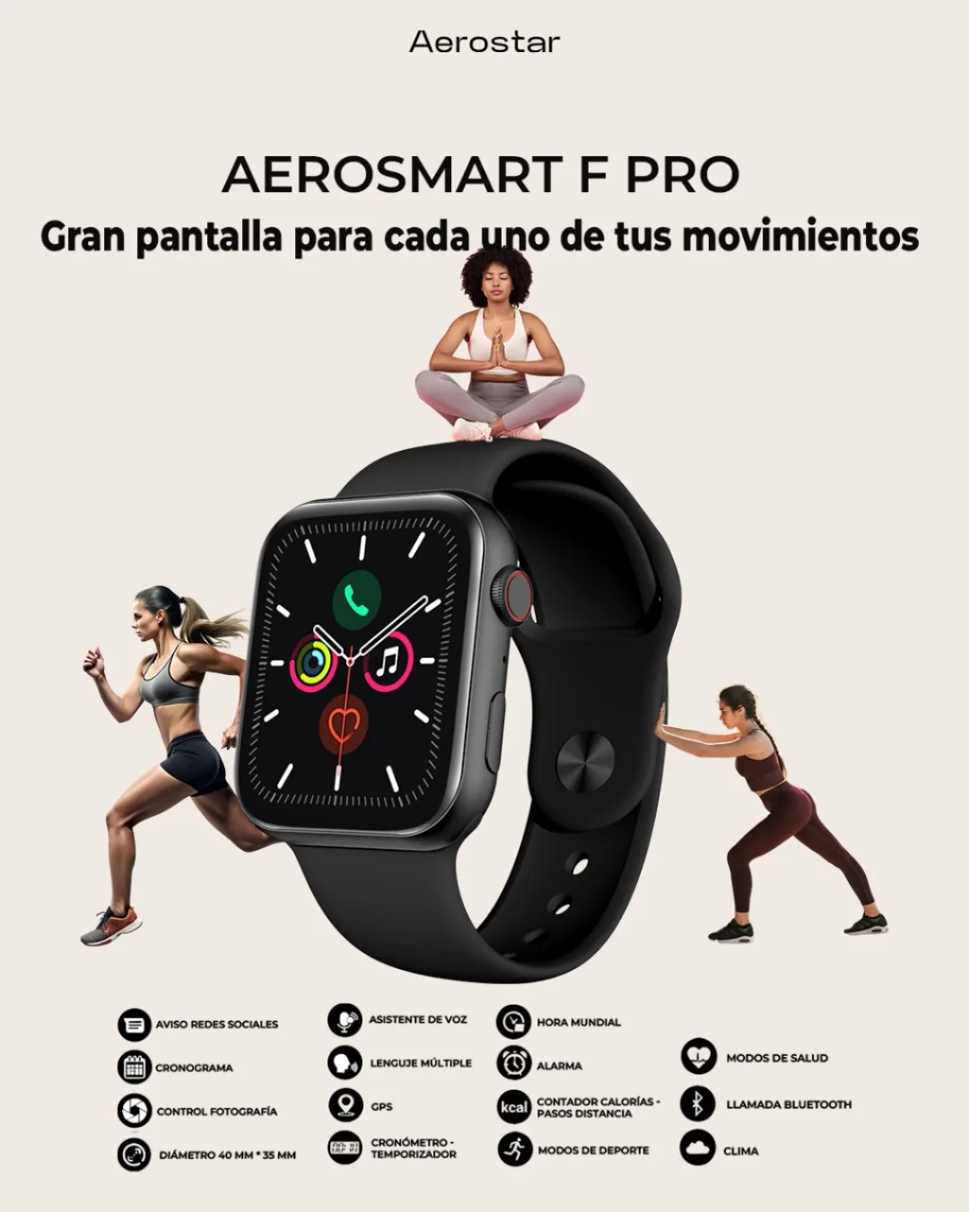 Aerostar - ️AeroSmart F Pro ️ El smartwatch que se adapta a tu ritmo de ...
