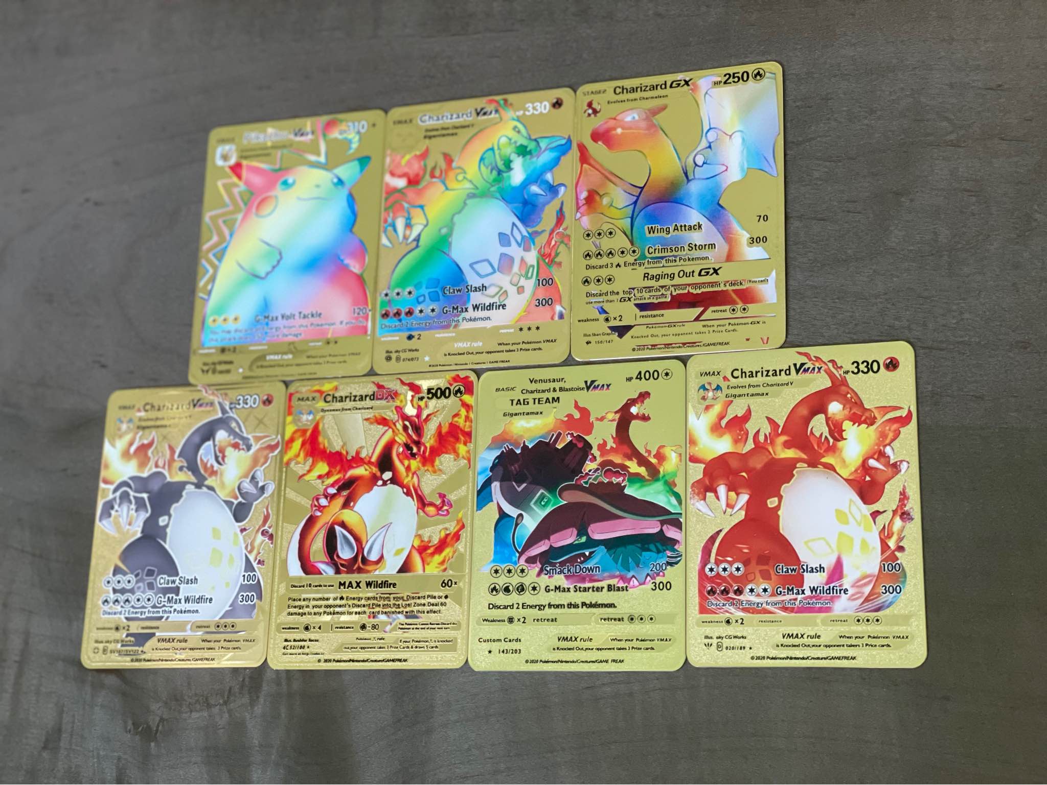 14k gold pokemon card - Golduck-Break (18/122) - XY Breakpoint Entirely Handmade. 7 Pcs Vmax Dx Gx