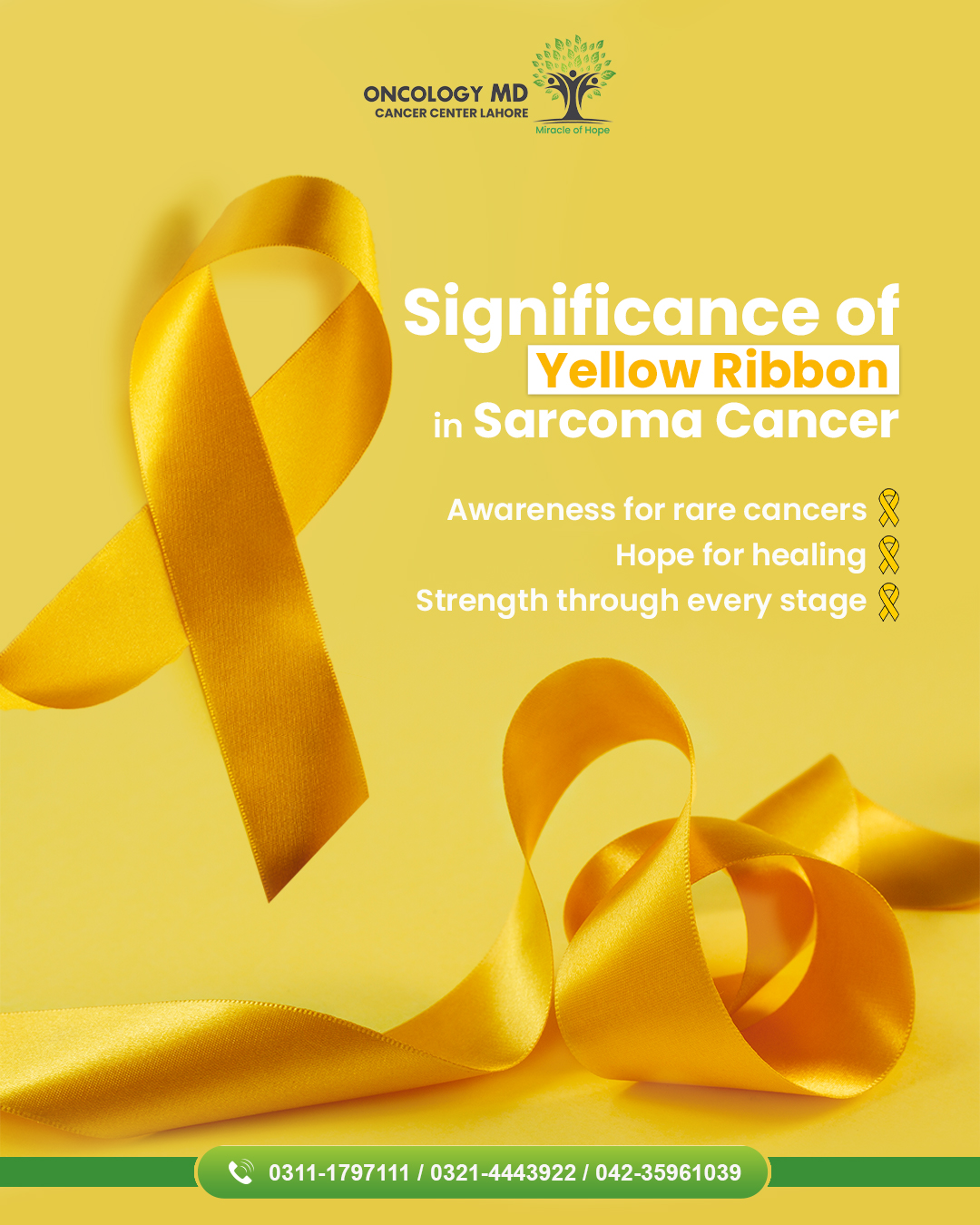 Oncology - 🎗 The Yellow Ribbon, A Symbol of Strength & Hope.🎗 The ...