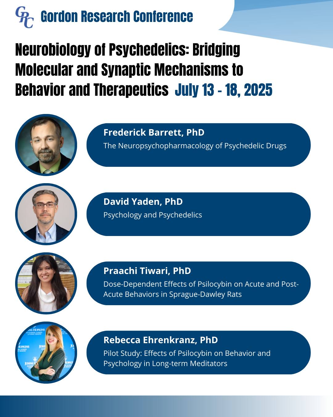 Thrilled to connect at the Neurobiology of Psychedelics Gordon Research ...