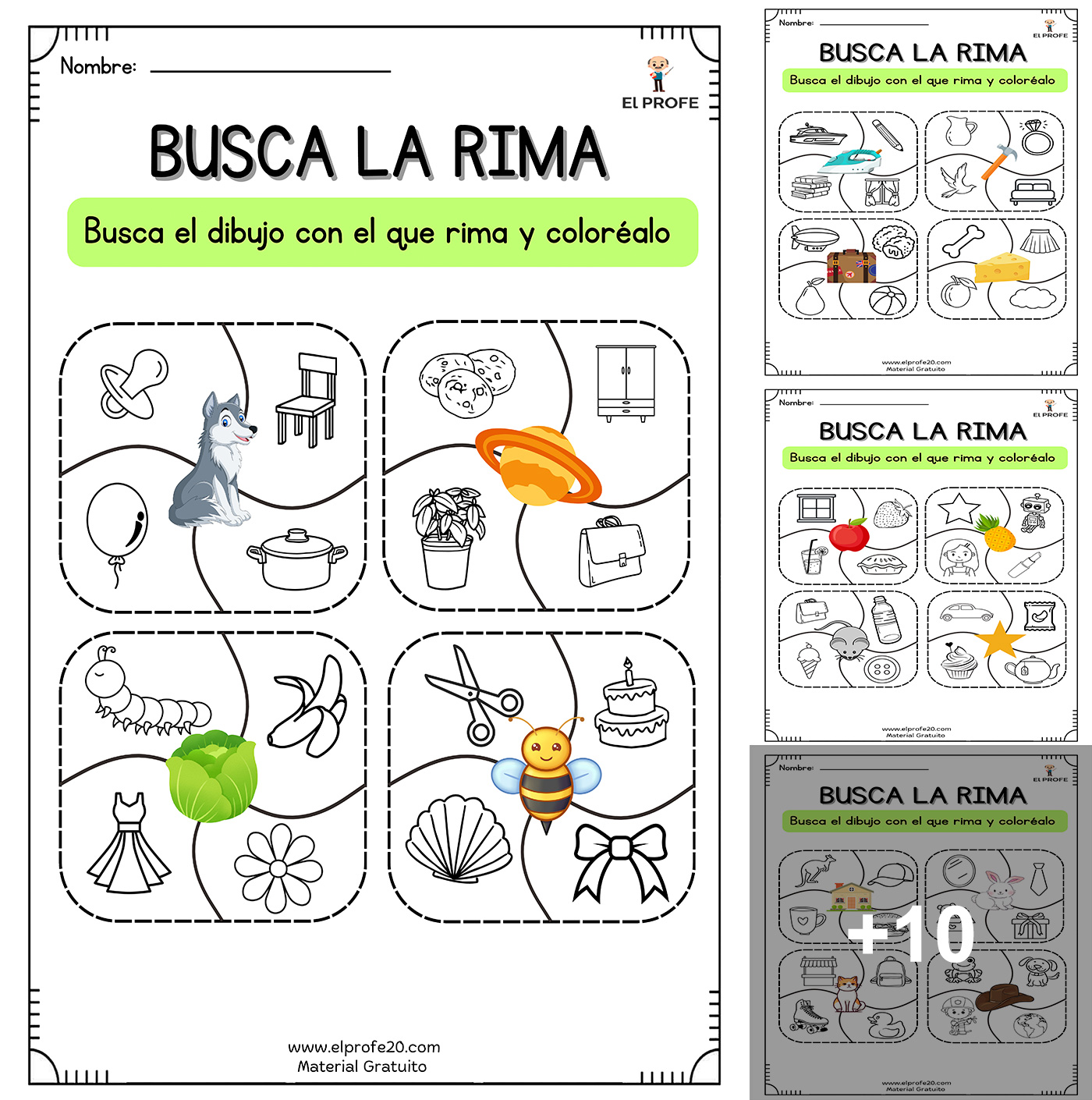 Actividades De Rimas Para Preescolar Juego De Rimas Conciencia