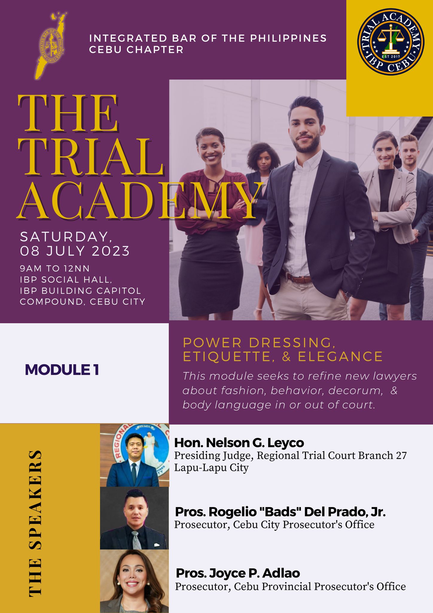 IBP - TRIAL ACADEMY SEASON 6, MODULE 1: Power Dressing, Etiquette, and ...