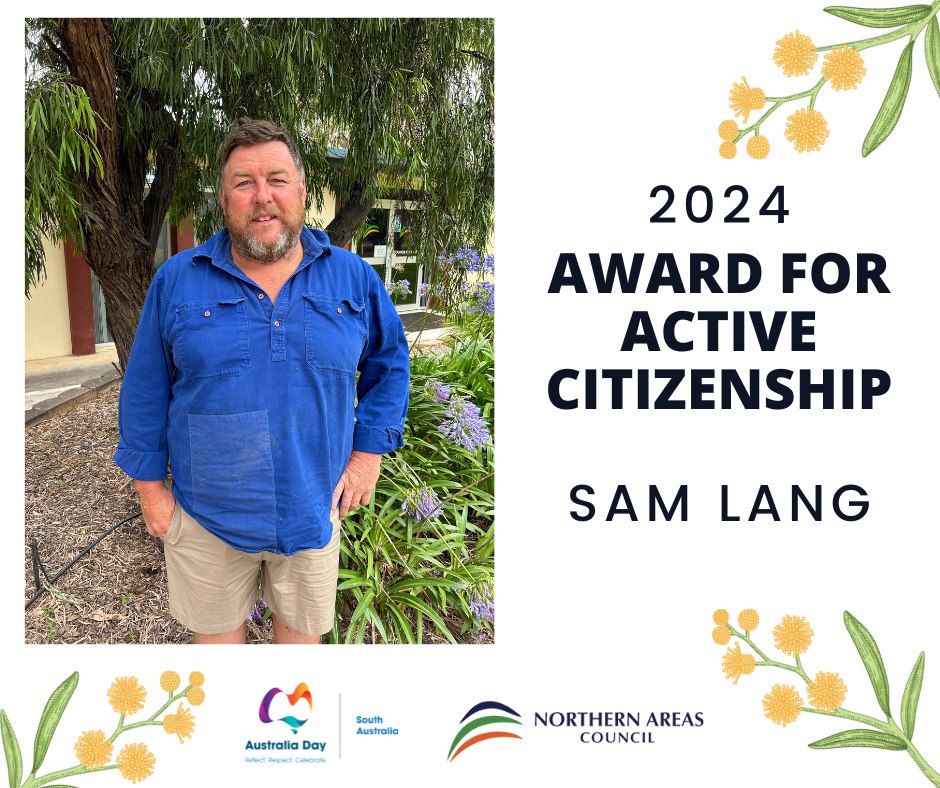 Congratulations to Sam Lang, the... - Northern Areas Council