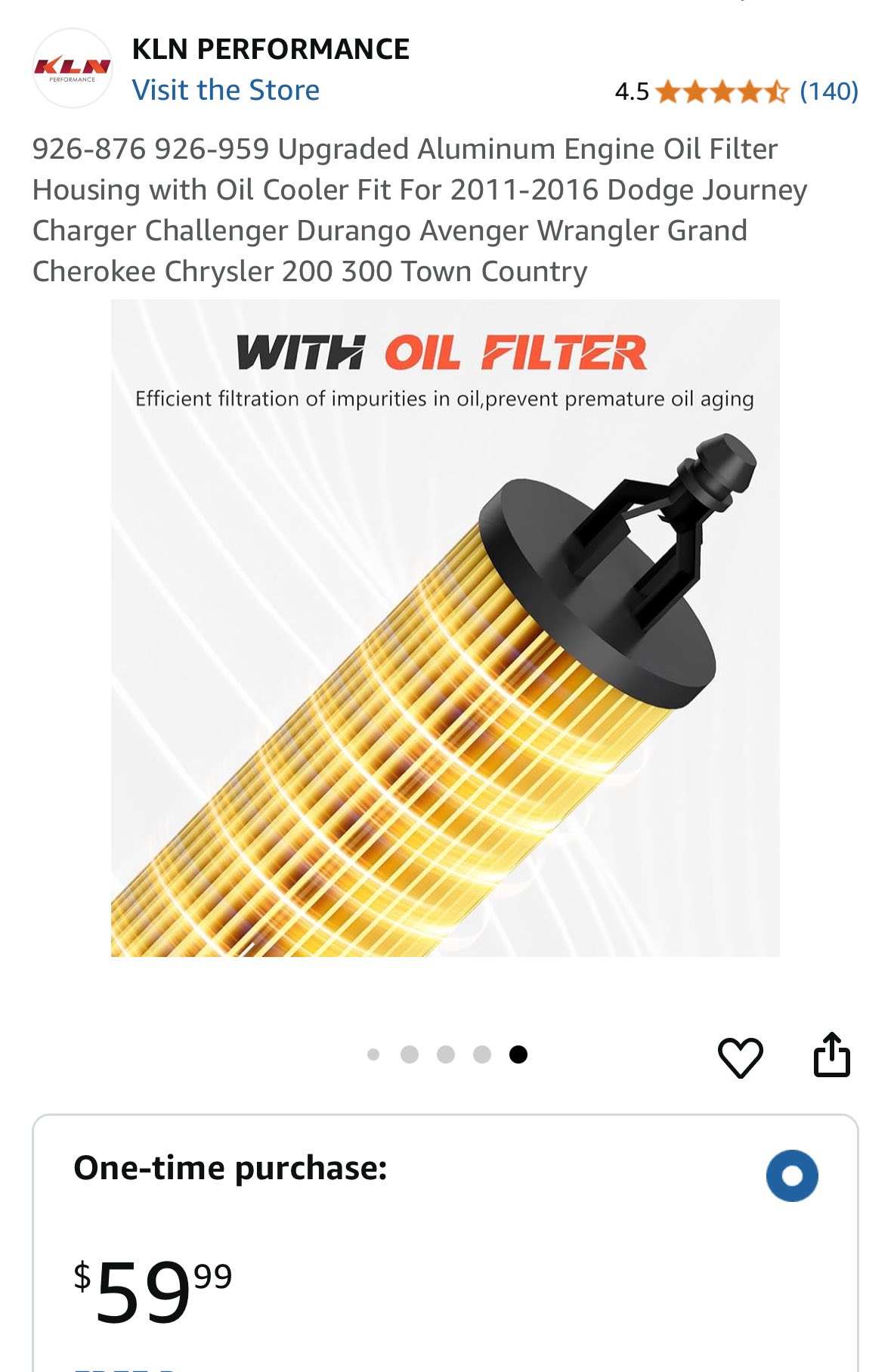 Aazon.co: 926-876 926-959 Aluinu Engine Oil Filter Housing Assebly