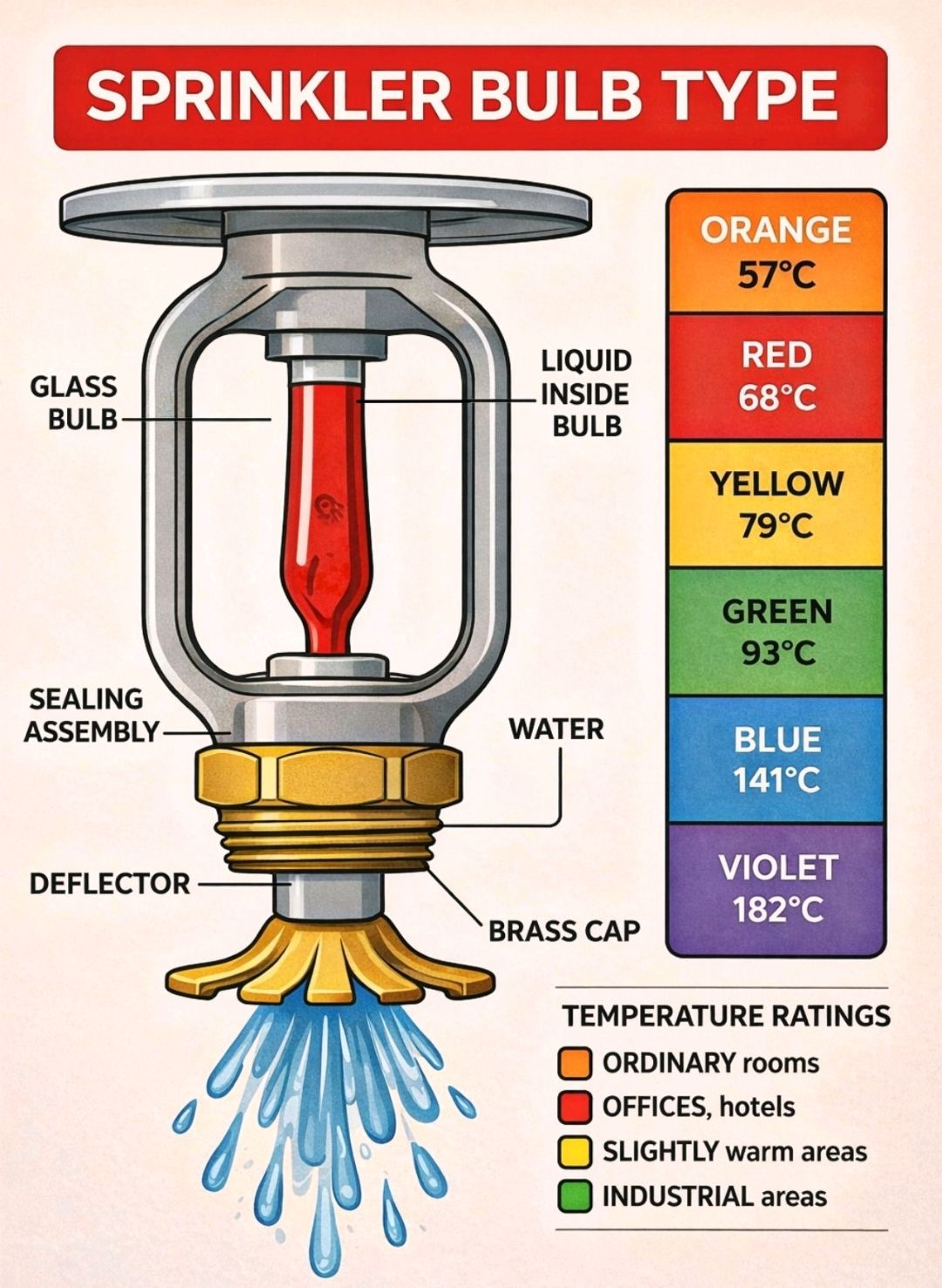 Fire-fighting - *Types of Sprinkler Bulbs* - *Glass Bulb Sprinklers ...