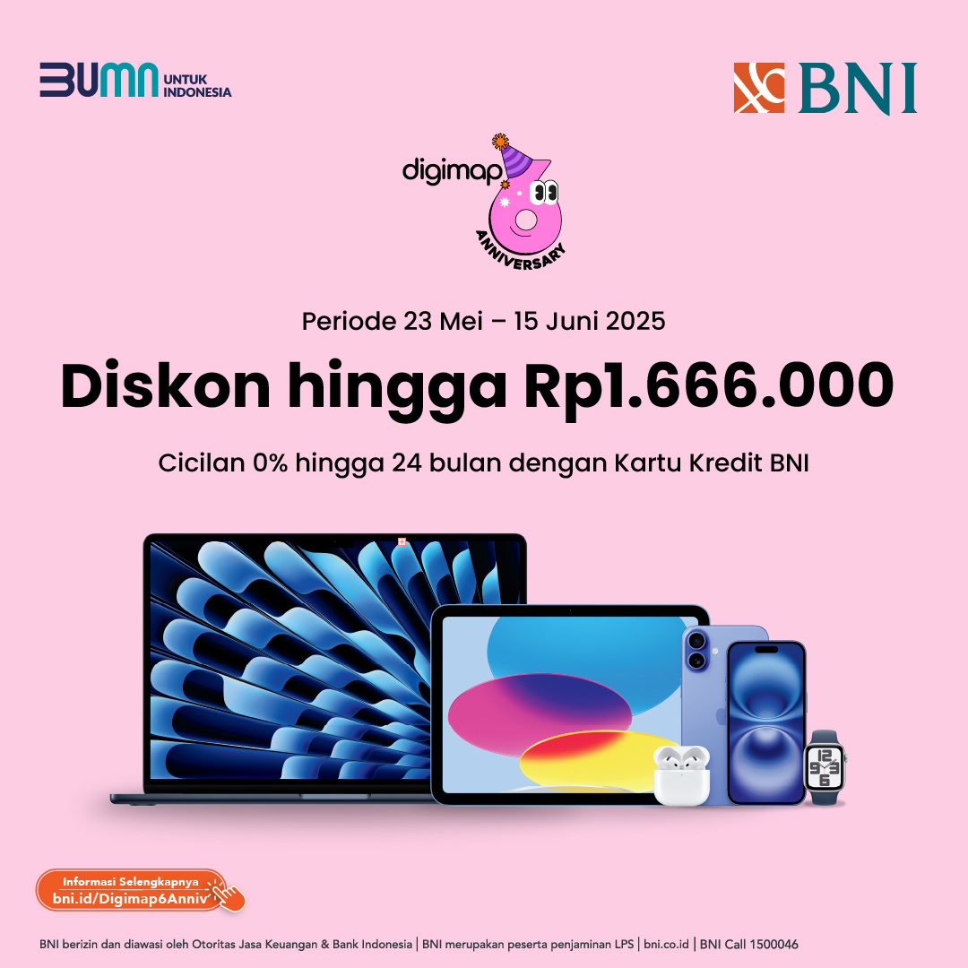 BNI - 🎉 Digimap 6th Anniversary! 🎉 🎁 PROMO SPESIAL buat... | Facebook