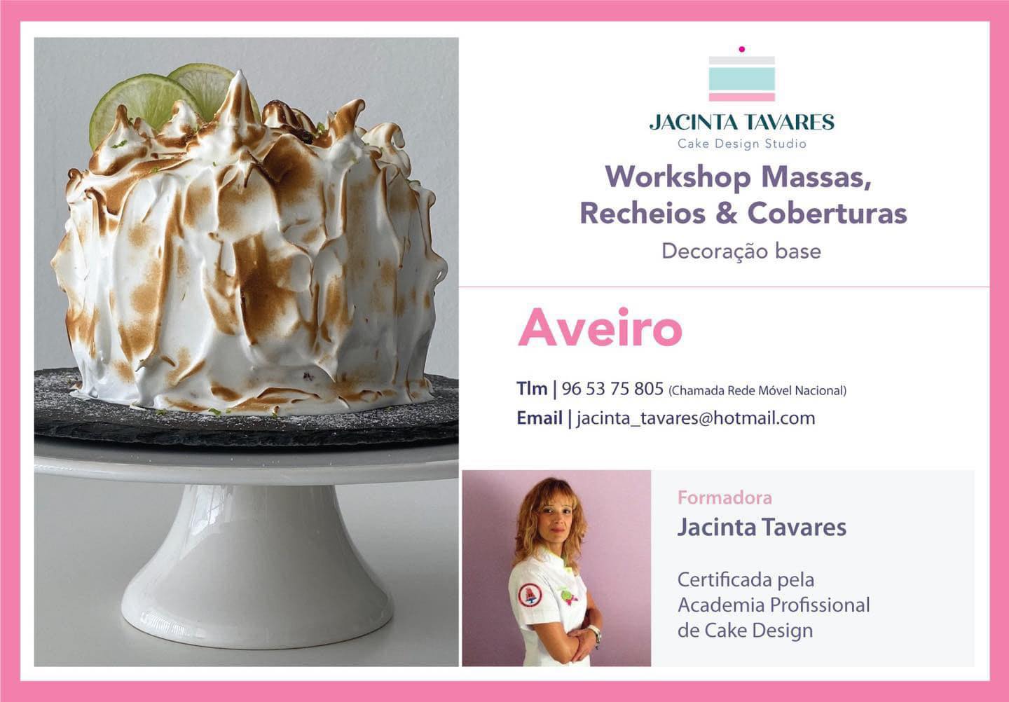 📢Datas lançadas: 13... - Jacinta Tavares Cake Designer