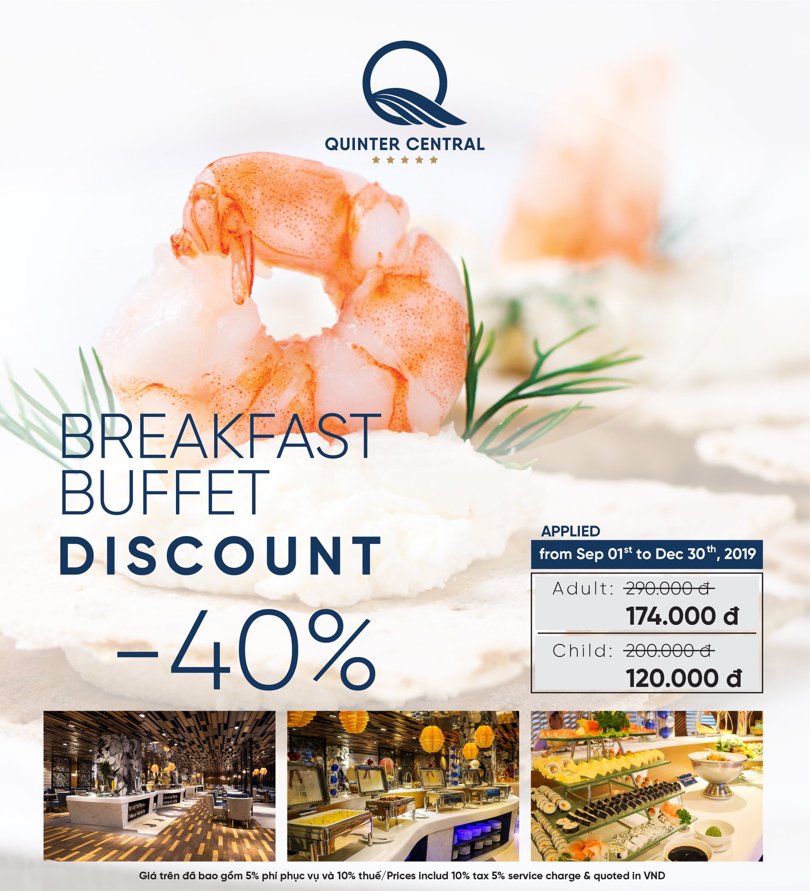 🔥 GIẢM 40% GIÁ VÉ BUFFET SÁNG... - Quinter Central Nha Trang | Facebook